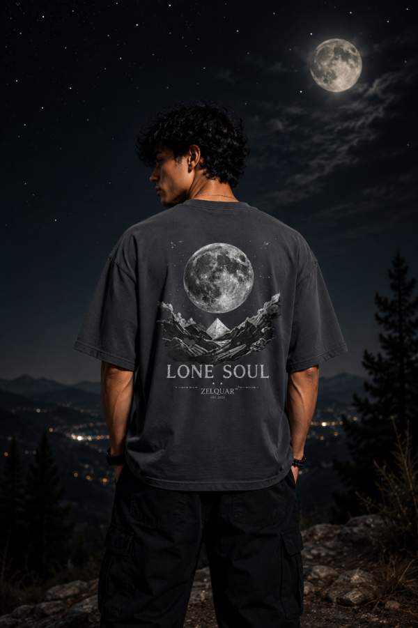 ZELQUAR™ Lone Soul 8 oz Heavyweight Oversized Streetwear T-Shirt