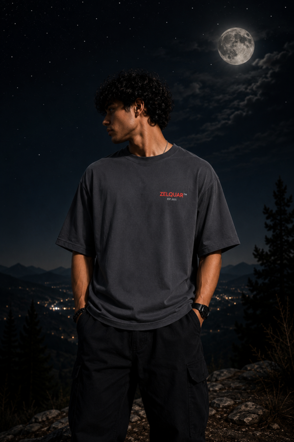 ZELQUAR™ Lone Soul 8 oz Heavyweight Oversized Streetwear T-Shirt