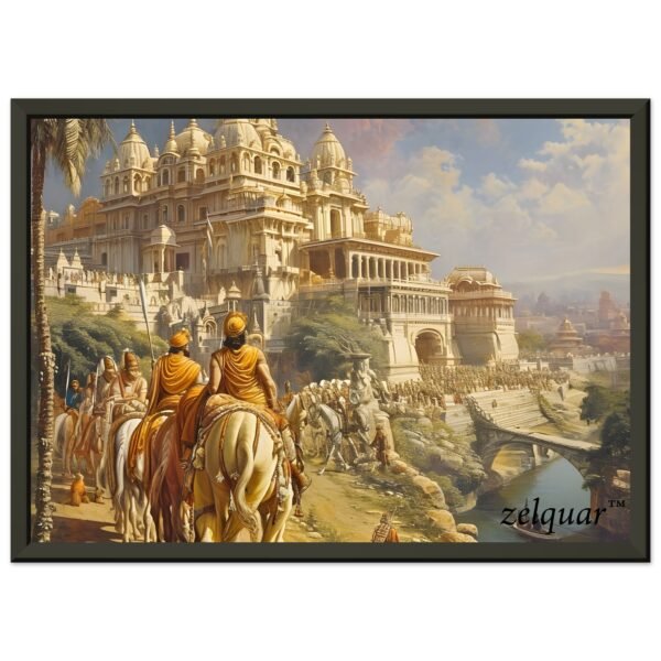d9f78828-6029-4e0e-84f8-0912f2e78739.jpg ZELQUAR™ India Art Premium Semi-Glossy Paper Metal Framed Poster 21x29.7 cm / 8x12"