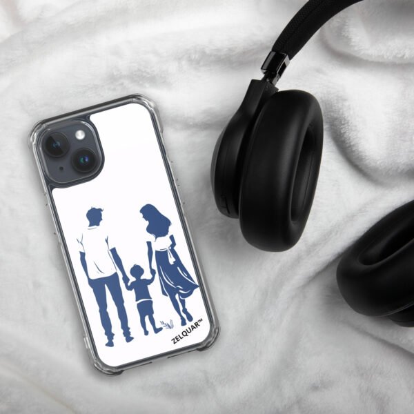 ZELQUAR™ Forever Together MagSafe iPhone Case | Minimalist Family Silhouette Transparent Cover