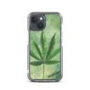 ZELQUAR™ Emerald Leaf MagSafe iPhone Case | Botanical Minimalist Transparent Protective Cover