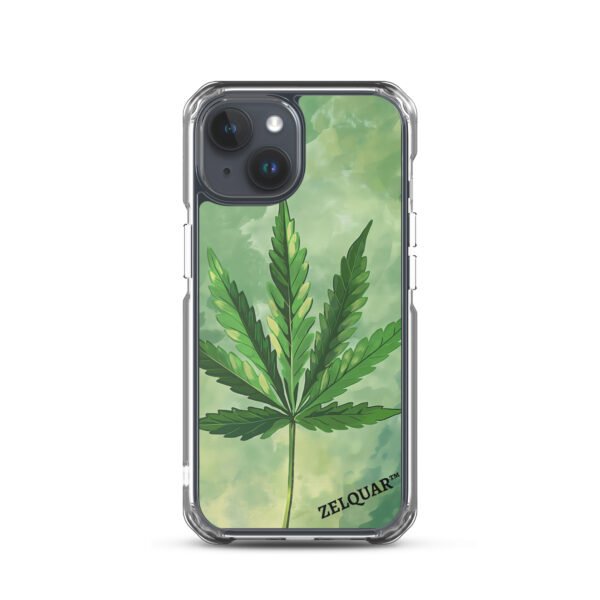 ZELQUAR™ Emerald Leaf MagSafe iPhone Case | Botanical Minimalist Transparent Protective Cover