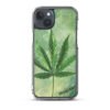ZELQUAR™ Emerald Leaf MagSafe iPhone Case | Botanical Minimalist Transparent Protective Cover