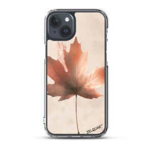 ZELQUAR™ Autumn Maple Leaf MagSafe® clear case for iPhone® | Minimal Nature Aesthetic Protective CoverMagSafe® clear case for iPhone®