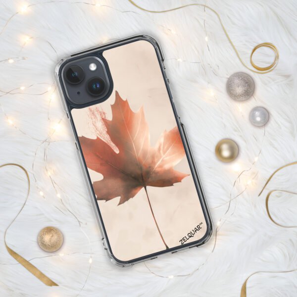 ZELQUAR™ Autumn Maple Leaf MagSafe® clear case for iPhone® | Minimal Nature Aesthetic Protective CoverMagSafe® clear case for iPhone®