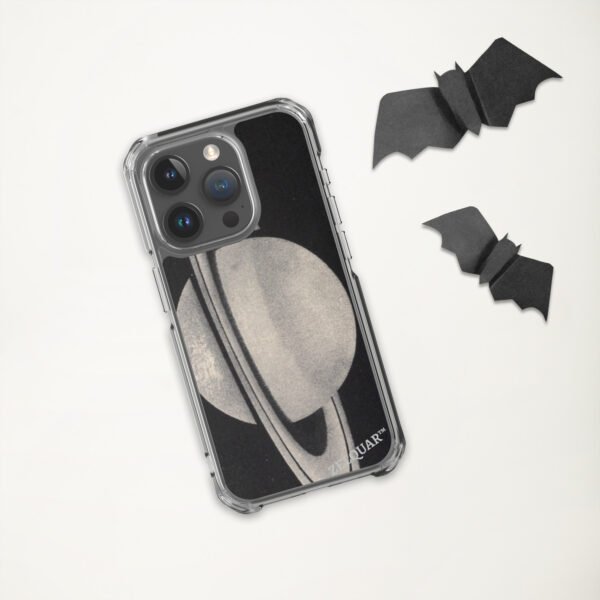 ZELQUAR™ Cosmic Orbit MagSafe iPhone Case | Minimalist Space-Inspired Transparent Protective Cover