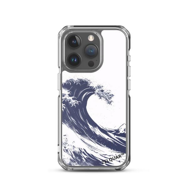 ZELQUAR™ Midnight Wave MagSafe iPhone Case | Japanese Ink Art Transparent Protective Cover