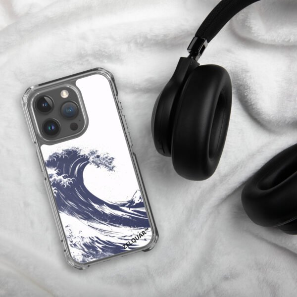 ZELQUAR™ Midnight Wave MagSafe iPhone Case | Japanese Ink Art Transparent Protective Cover