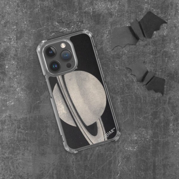 ZELQUAR™ Cosmic Orbit MagSafe iPhone Case | Minimalist Space-Inspired Transparent Protective Cover