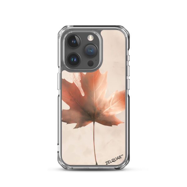 ZELQUAR™ Autumn Maple Leaf MagSafe® clear case for iPhone® | Minimal Nature Aesthetic Protective CoverMagSafe® clear case for iPhone®