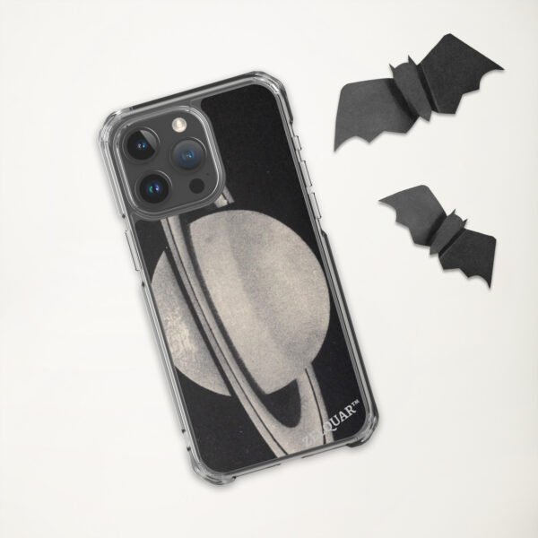 ZELQUAR™ Cosmic Orbit MagSafe iPhone Case | Minimalist Space-Inspired Transparent Protective Cover