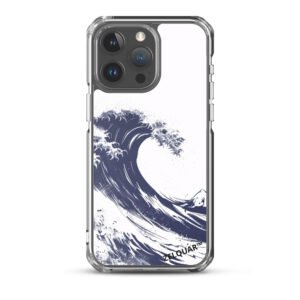 ZELQUAR™ Midnight Wave MagSafe iPhone Case | Japanese Ink Art Transparent Protective Cover