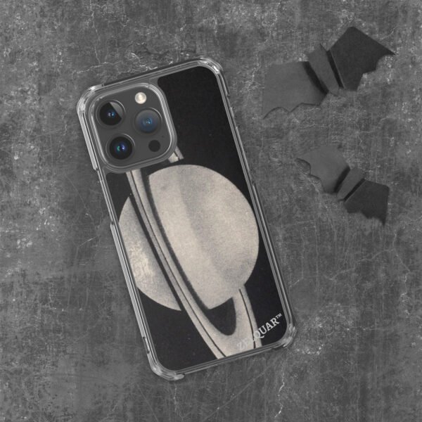 ZELQUAR™ Cosmic Orbit MagSafe iPhone Case | Minimalist Space-Inspired Transparent Protective Cover