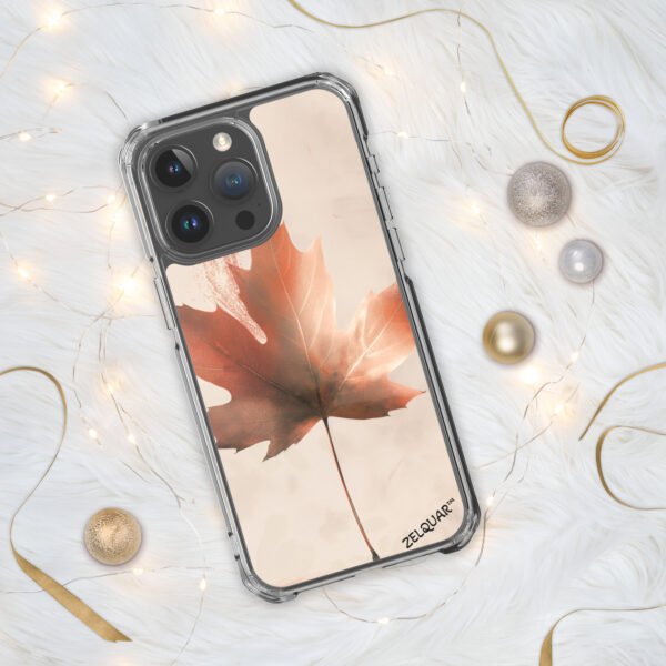 ZELQUAR™ Autumn Maple Leaf MagSafe® clear case for iPhone® | Minimal Nature Aesthetic Protective CoverMagSafe® clear case for iPhone®