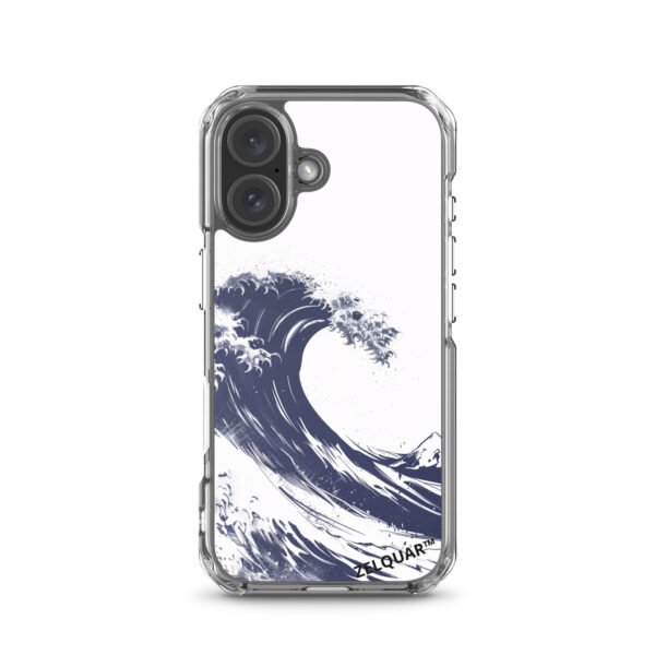 ZELQUAR™ Midnight Wave MagSafe iPhone Case | Japanese Ink Art Transparent Protective Cover
