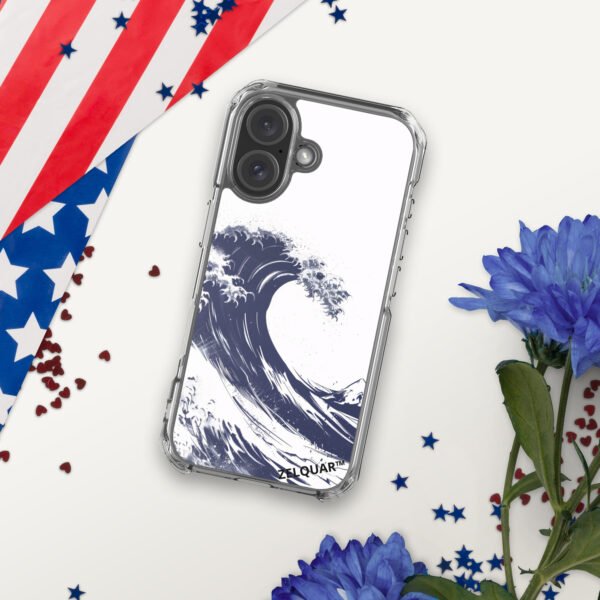 ZELQUAR™ Midnight Wave MagSafe iPhone Case | Japanese Ink Art Transparent Protective Cover