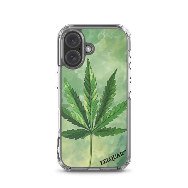 ZELQUAR™ Emerald Leaf MagSafe iPhone Case | Botanical Minimalist Transparent Protective Cover