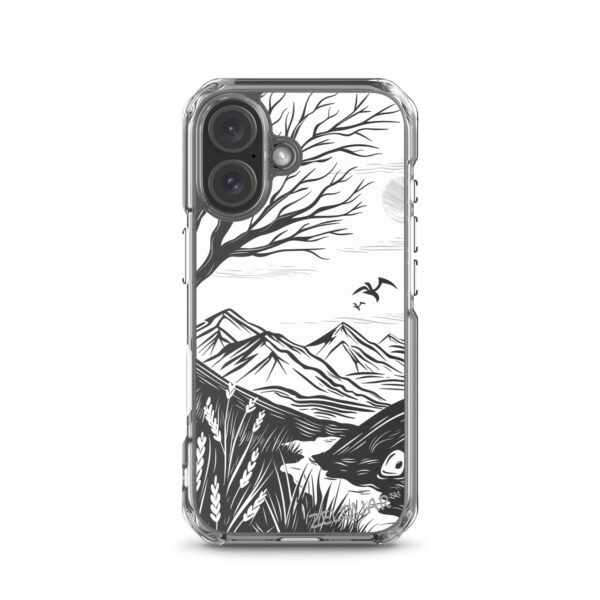 ZELQUAR™ Minimal Nature Landscape MagSafe® clear case for iPhone® | Premium Mountain Art