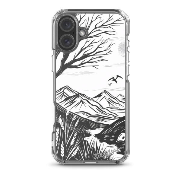 ZELQUAR™ Minimal Nature Landscape MagSafe® clear case for iPhone® | Premium Mountain Art