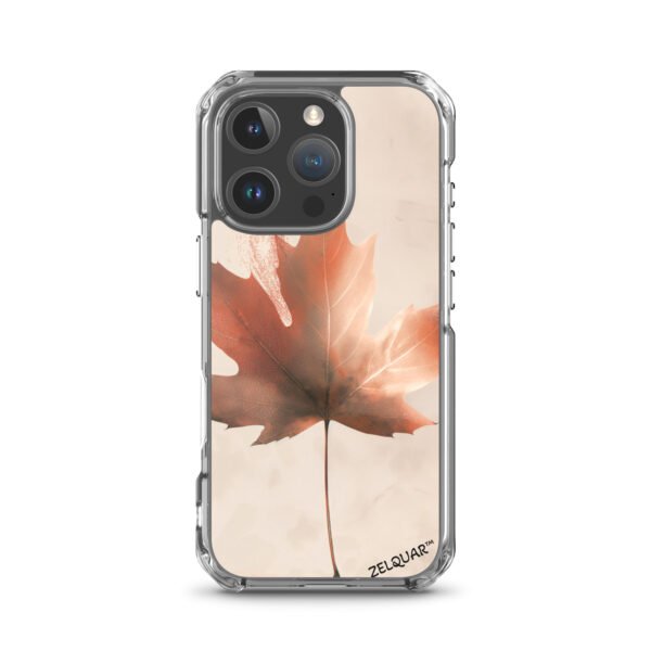 ZELQUAR™ Autumn Maple Leaf MagSafe® clear case for iPhone® | Minimal Nature Aesthetic Protective CoverMagSafe® clear case for iPhone®