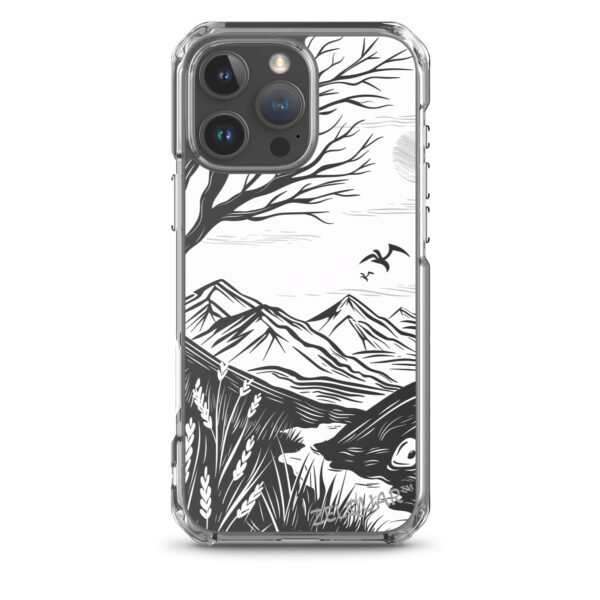 ZELQUAR™ Minimal Nature Landscape MagSafe® clear case for iPhone® | Premium Mountain Art