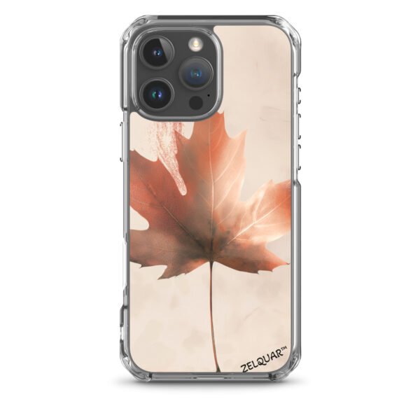 ZELQUAR™ Autumn Maple Leaf MagSafe® clear case for iPhone® | Minimal Nature Aesthetic Protective CoverMagSafe® clear case for iPhone®
