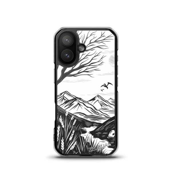 ZELQUAR™ Minimal Nature Landscape MagSafe® clear case for iPhone® | Premium Mountain Art