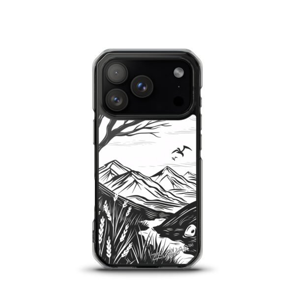 ZELQUAR™ Minimal Nature Landscape MagSafe® clear case for iPhone® | Premium Mountain Art