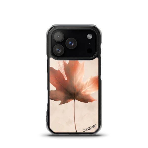ZELQUAR™ Autumn Maple Leaf MagSafe® clear case for iPhone® | Minimal Nature Aesthetic Protective CoverMagSafe® clear case for iPhone®