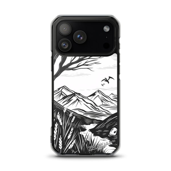 ZELQUAR™ Minimal Nature Landscape MagSafe® clear case for iPhone® | Premium Mountain Art