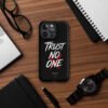 ZELQUAR™ Trust No One Premium MagSafe® tough case for iPhone® | Streetwear Edition
