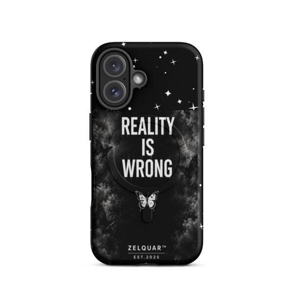 ZELQUAR™ Reality Is Wrong Premium MagSafe® tough case for iPhone® | Dark Aesthetic Edition