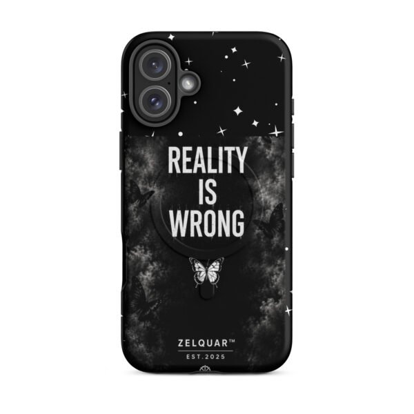 ZELQUAR™ Reality Is Wrong Premium MagSafe® tough case for iPhone® | Dark Aesthetic Edition