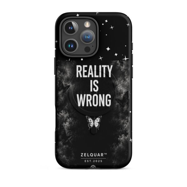 ZELQUAR™ Reality Is Wrong Premium MagSafe® tough case for iPhone® | Dark Aesthetic Edition