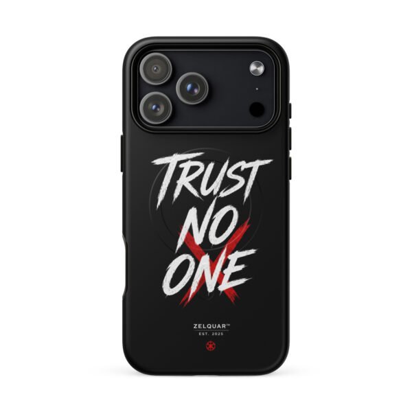 ZELQUAR™ Trust No One Premium MagSafe® tough case for iPhone® | Streetwear Edition